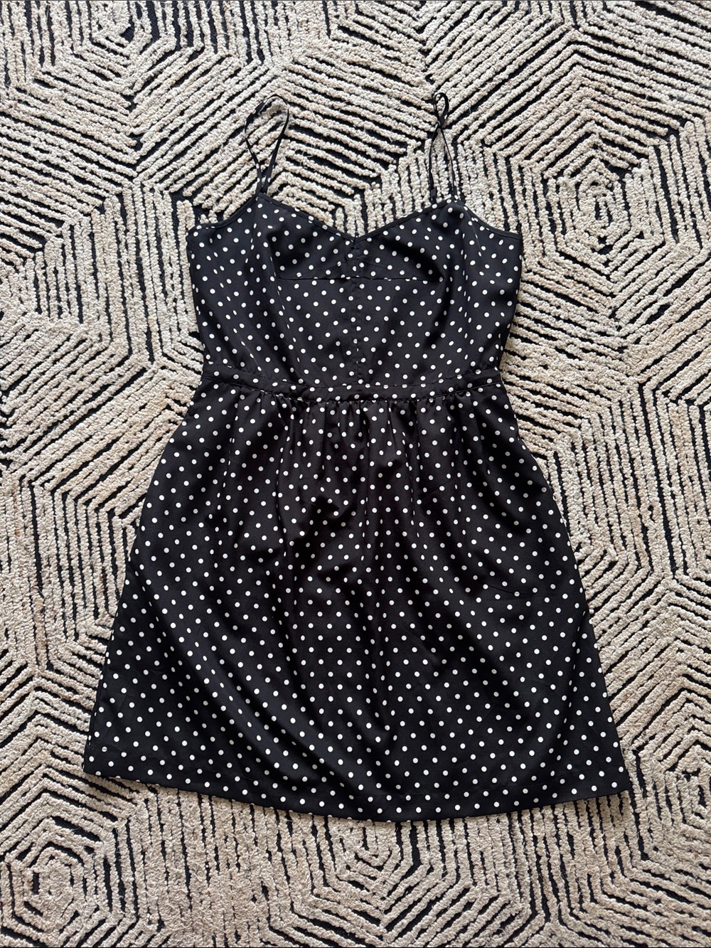 J. Crew Black Polka Dot Dress
